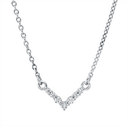 Collier    aus 750/-18 Karat Weißgold mit 7 Diamanten 0