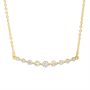 Collier    aus 750/-18 Karat Gelbgold mit 9 Diamanten 0