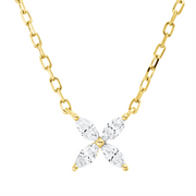 Collier    aus 750/-18 Karat Gelbgold mit 5 Diamanten 0