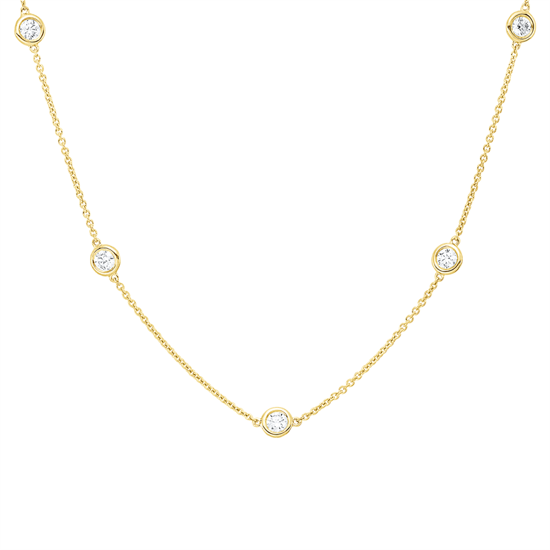 Collier    aus 750/-18 Karat Gelbgold mit 13 Diamanten 1