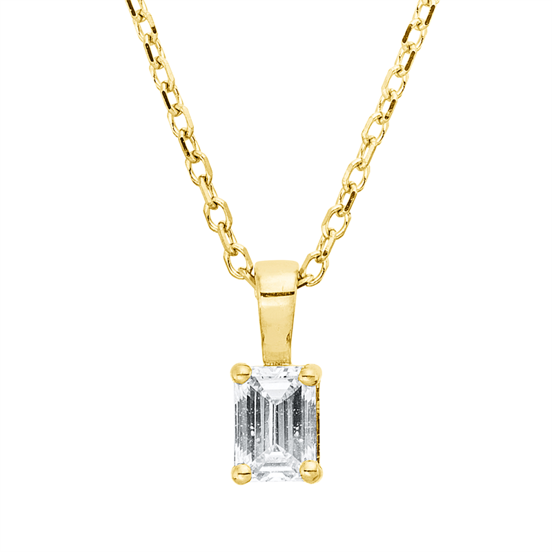 Collier    aus 750/-18 Karat Gelbgold mit 1 Diamant 0