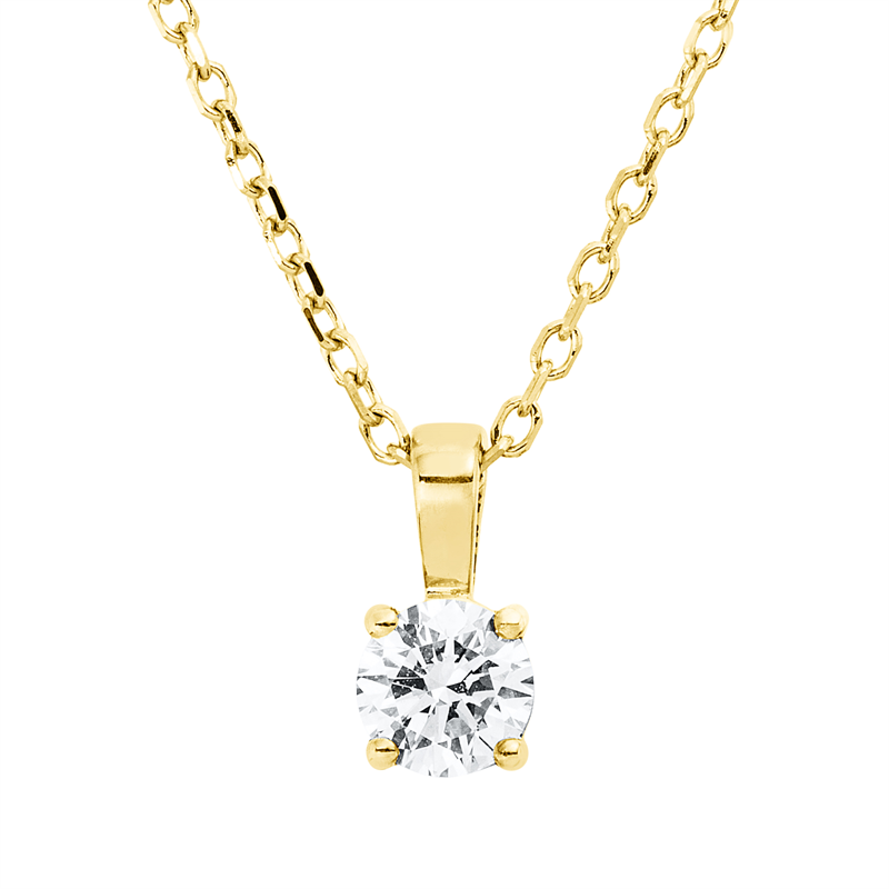 Collier    aus 750/-18 Karat Gelbgold mit 1 Diamant 0