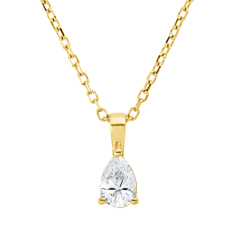 Collier    aus 750/-18 Karat Gelbgold mit 1 Diamant 0