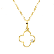 Collier    aus 750/-18 Karat Gelbgold mit 1 Diamant 0