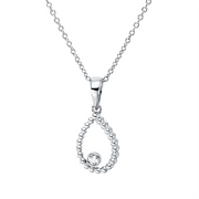 Collier    aus 750/-18 Karat Weißgold mit 1 Diamant 0