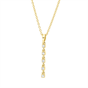 Collier    aus 750/-18 Karat Gelbgold mit 5 Diamanten 0