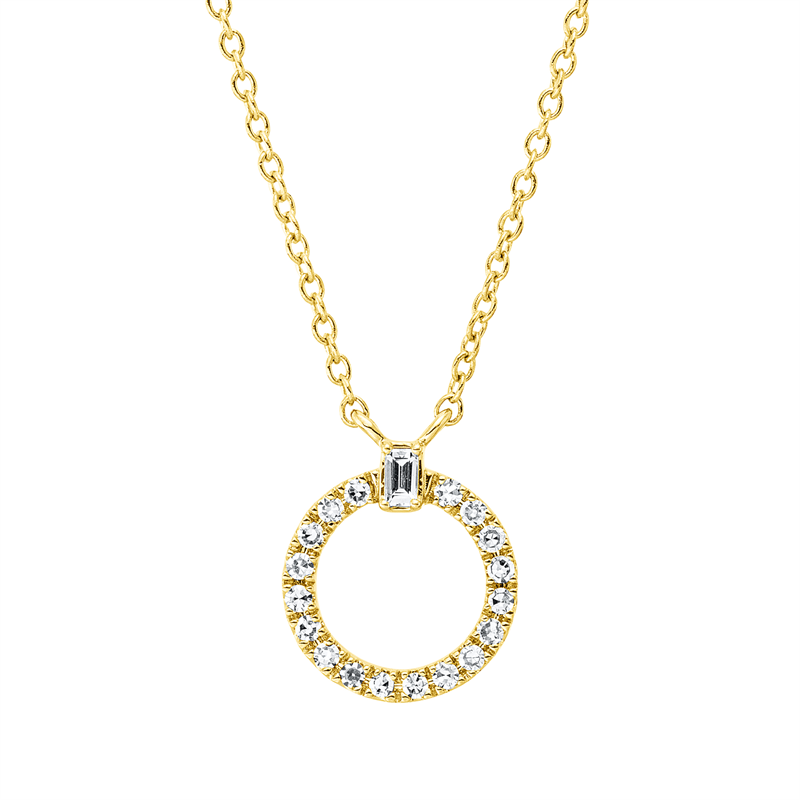 Collier    aus 750/-18 Karat Gelbgold mit 19 Diamanten 0