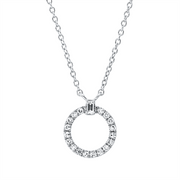 Collier    aus 750/-18 Karat Weißgold mit 19 Diamanten 0