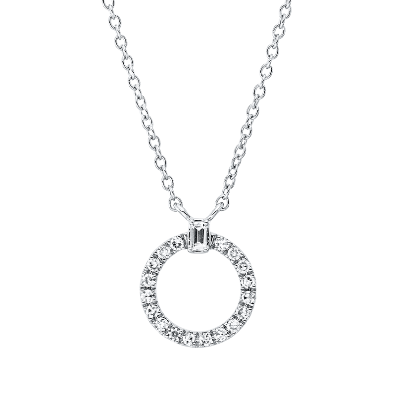 Collier    aus 750/-18 Karat Weißgold mit 19 Diamanten 0
