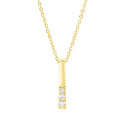 Collier    aus 750/-18 Karat Gelbgold mit 3 Diamanten 0