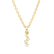 Collier    aus 750/-18 Karat Gelbgold mit 4 Diamanten 0