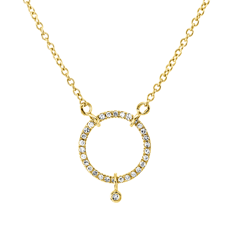 Collier    aus 750/-18 Karat Gelbgold mit 31 Diamanten 0