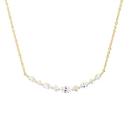 Collier    aus 750/-18 Karat Gelbgold mit 9 Diamanten 0