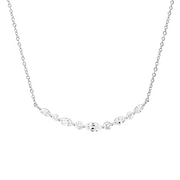Collier    aus 750/-18 Karat Weißgold mit 9 Diamanten 0