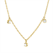 Collier    aus 750/-18 Karat Gelbgold mit 7 Diamanten 0