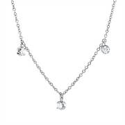 Collier    aus 750/-18 Karat Weißgold mit 7 Diamanten 0