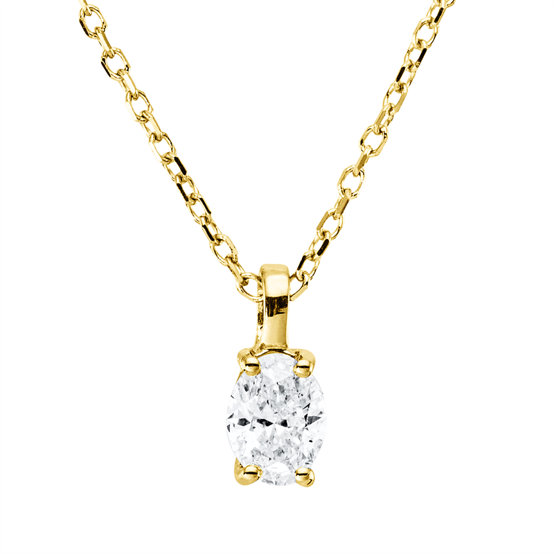 Collier    aus 750/-18 Karat Gelbgold mit 1 Diamant 0