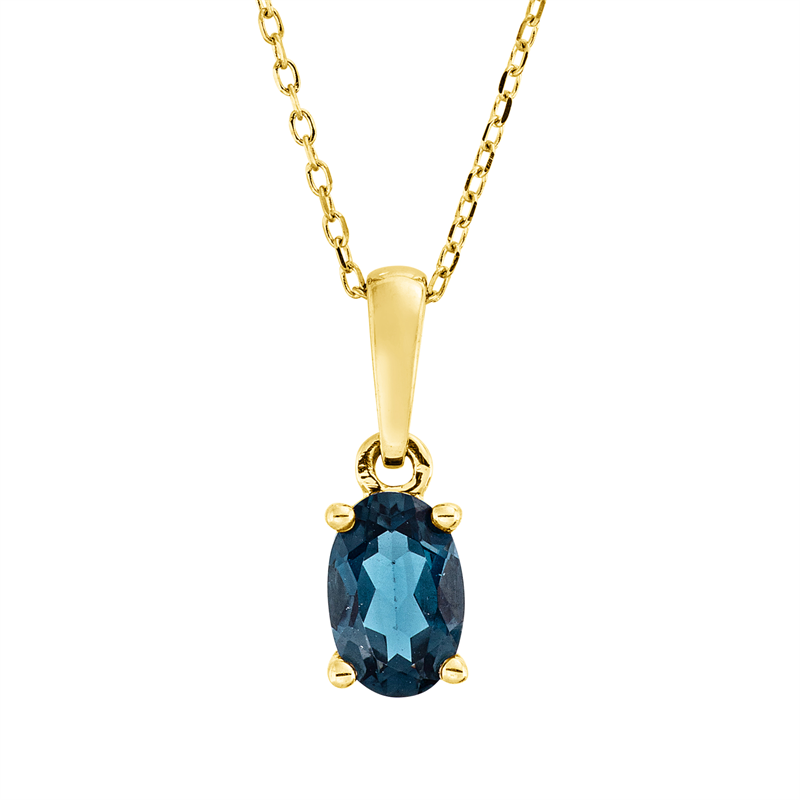 Collier mit Topas  aus 750/-18 Karat Gelbgold  
