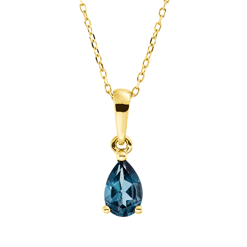 Collier mit Topas  aus 750/-18 Karat Gelbgold  