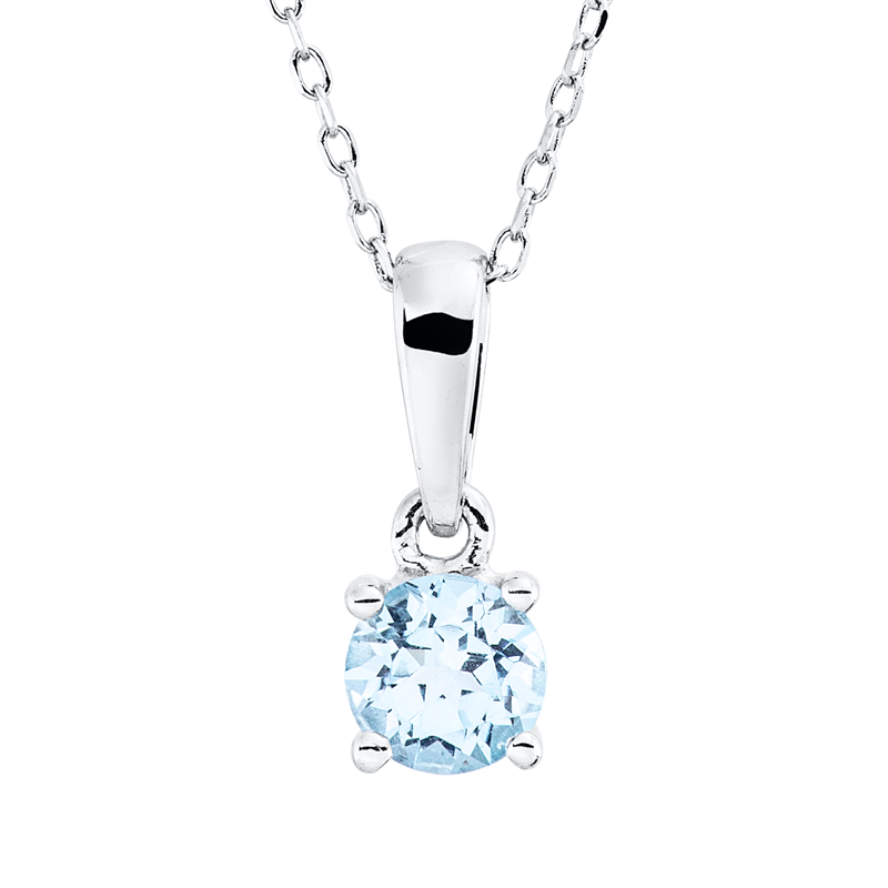 Collier mit Topas  aus 750/-18 Karat Weißgold  