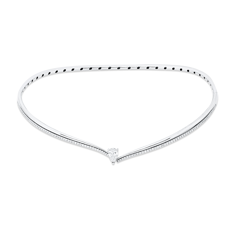 Collier    aus 750/-18 Karat Weißgold mit 109 Diamanten 1