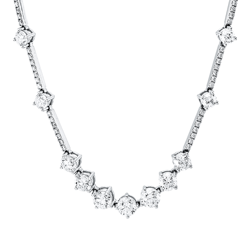 Collier    aus 585/-14 Karat Weißgold mit 229 Diamanten 7