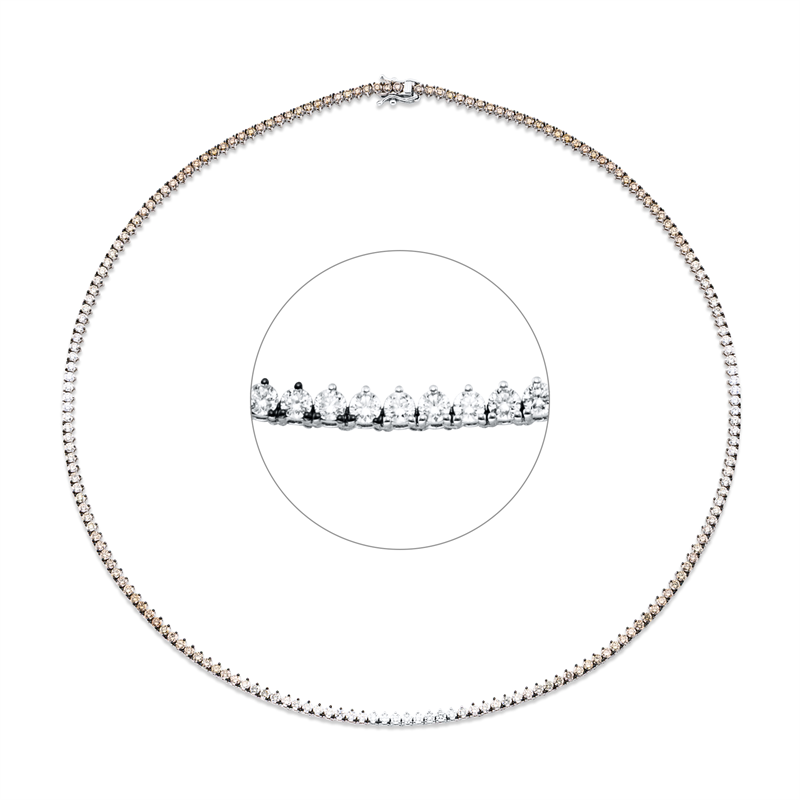 Collier    aus 750/-18 Karat Weißgold mit 192 Diamanten 6