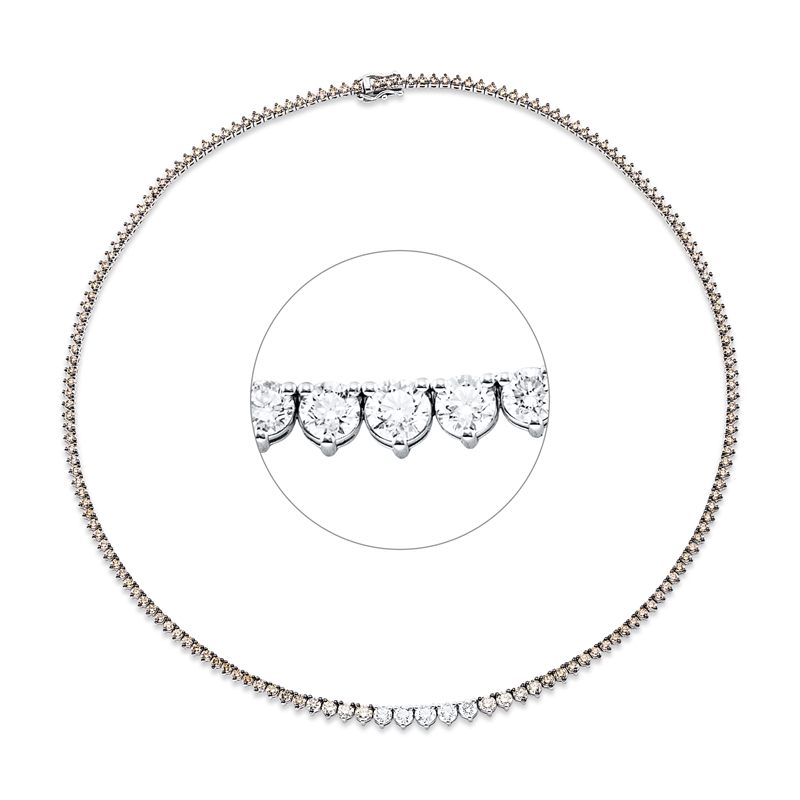 Collier    aus 750/-18 Karat Weißgold mit 167 Diamanten 7
