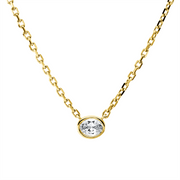 Collier    aus 585/-14 Karat Gelbgold mit 1 Diamant 0