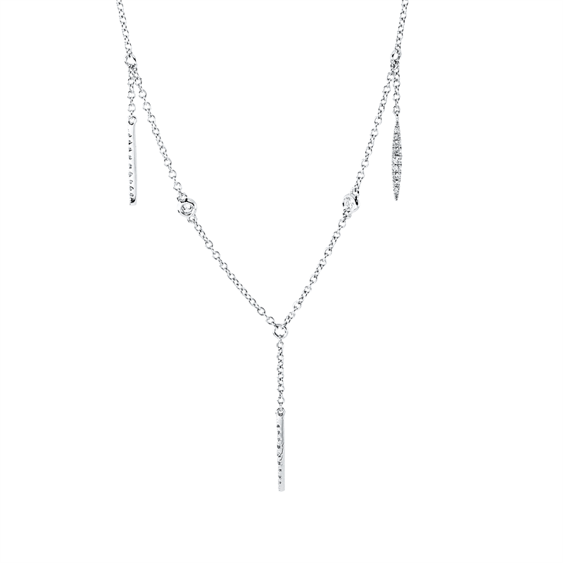 Collier    aus 750/-18 Karat Weißgold mit 49 Diamanten 0