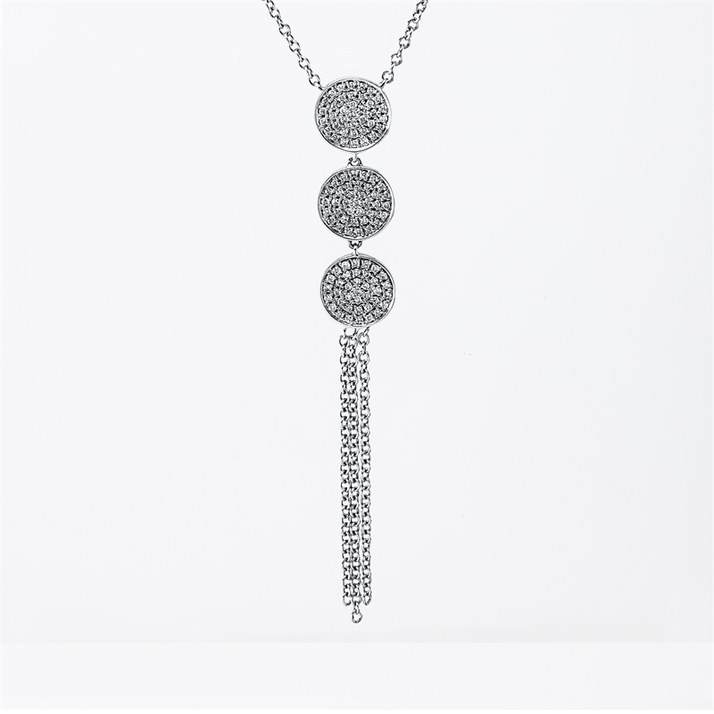 Collier    aus 750/-18 Karat Weißgold mit 111 Diamanten 0