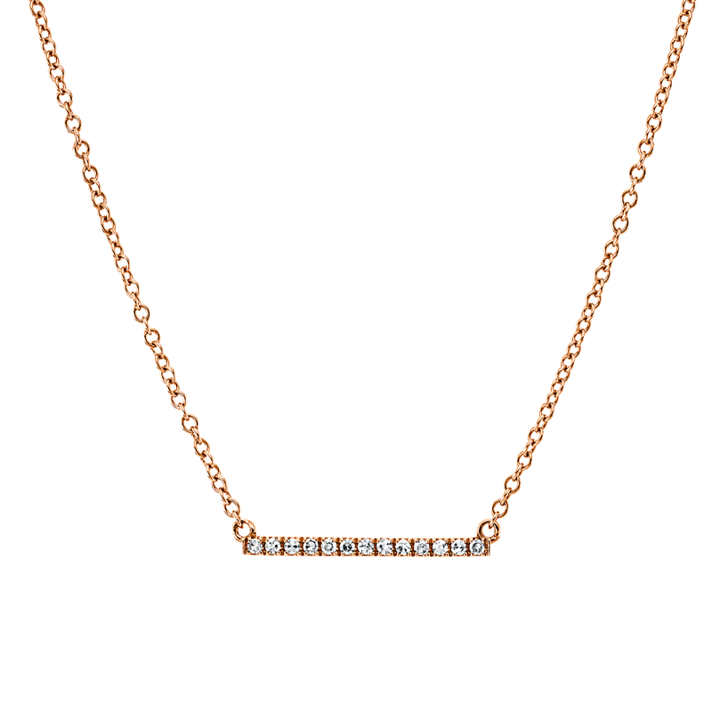 Collier    aus 750/-18 Karat Rotgold mit 13 Diamanten 0