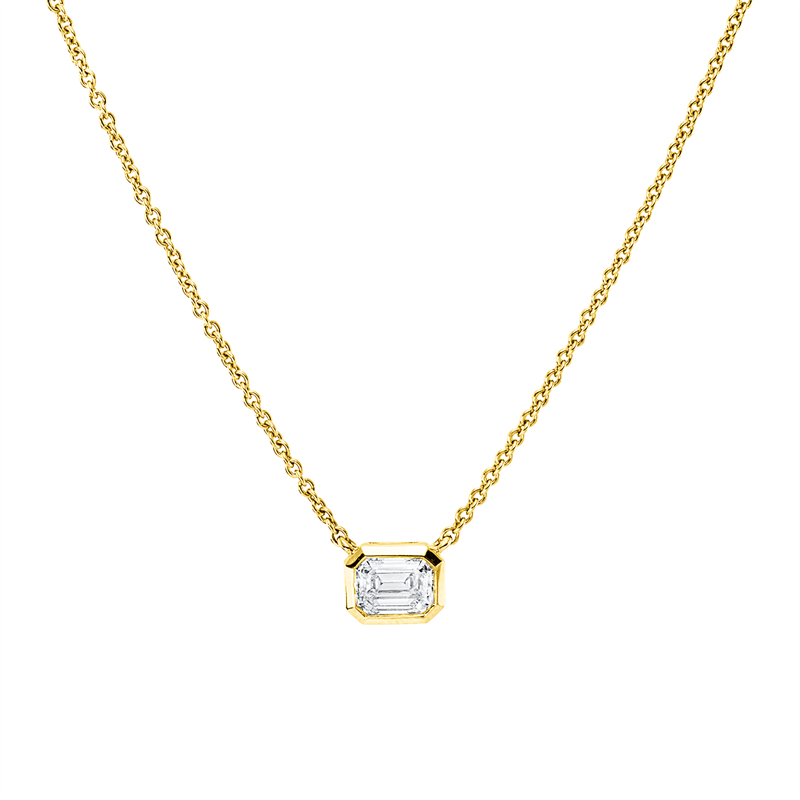 Collier    aus 750/-18 Karat Gelbgold mit 1 Diamant 0