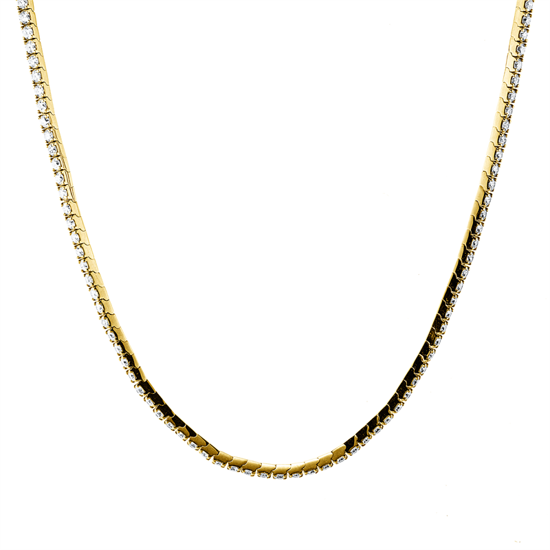Collier    aus 750/-18 Karat Gelbgold mit 81 Diamanten 2