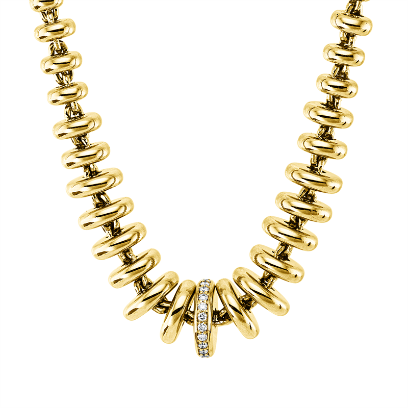 Collier    aus 750/-18 Karat Gelbgold mit 23 Diamanten 0