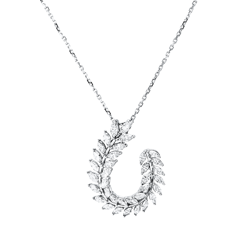 Collier    aus 750/-18 Karat Weißgold mit 35 Diamanten 1