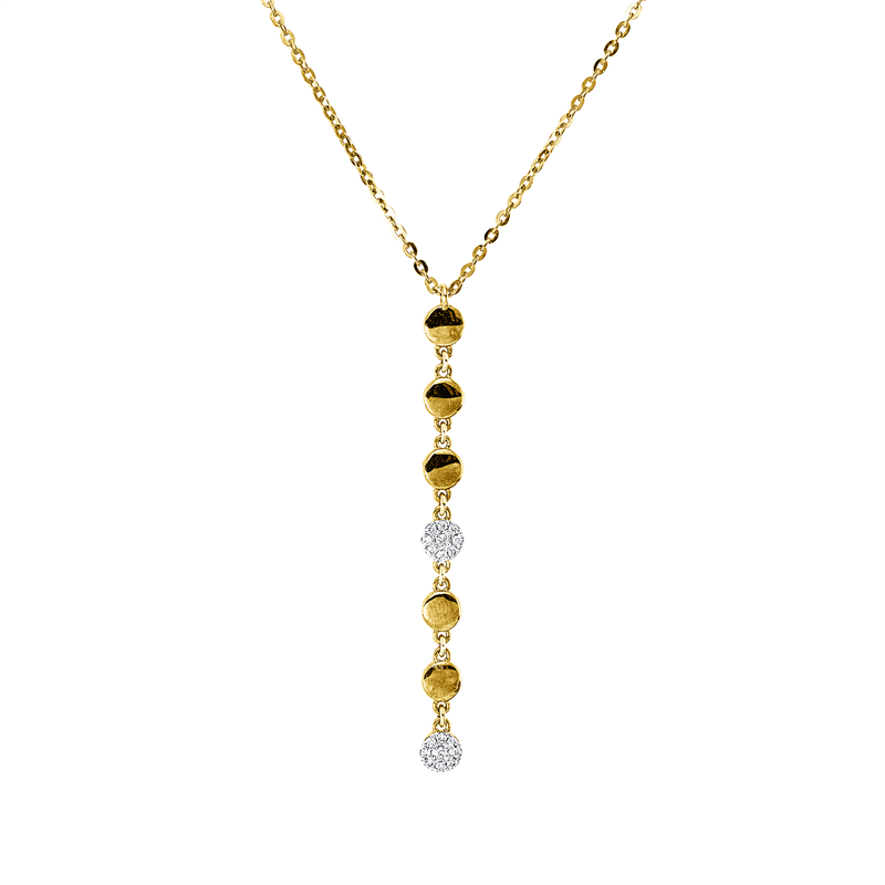 Collier    aus 750/-18 Karat Gelbgold mit 18 Diamanten 0