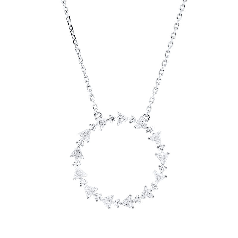 Collier    aus 750/-18 Karat Weißgold mit 26 Diamanten 0