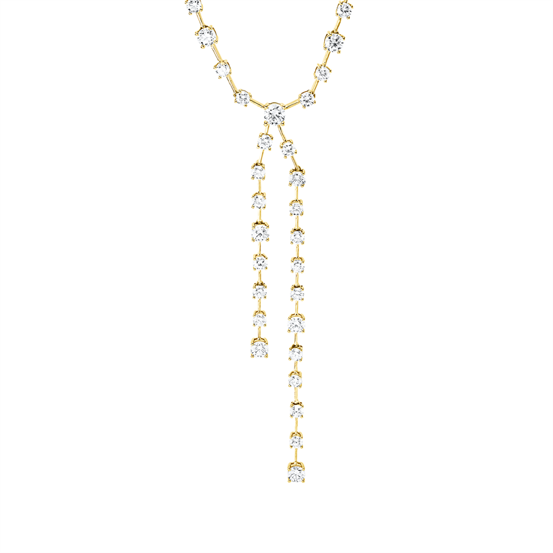 Collier    aus 750/-18 Karat Gelbgold mit 51 Diamanten 5