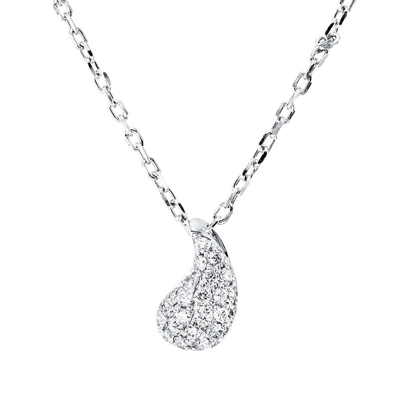 Collier    aus 750/-18 Karat Weißgold mit 28 Diamanten 0