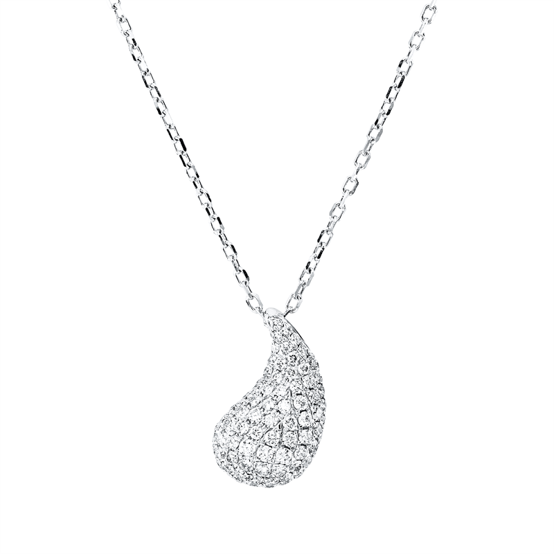 Collier    aus 750/-18 Karat Weißgold mit 101 Diamanten 0