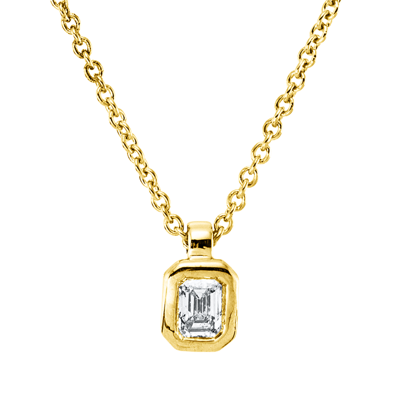 Collier    aus 750/-18 Karat Gelbgold mit 1 Diamant 0