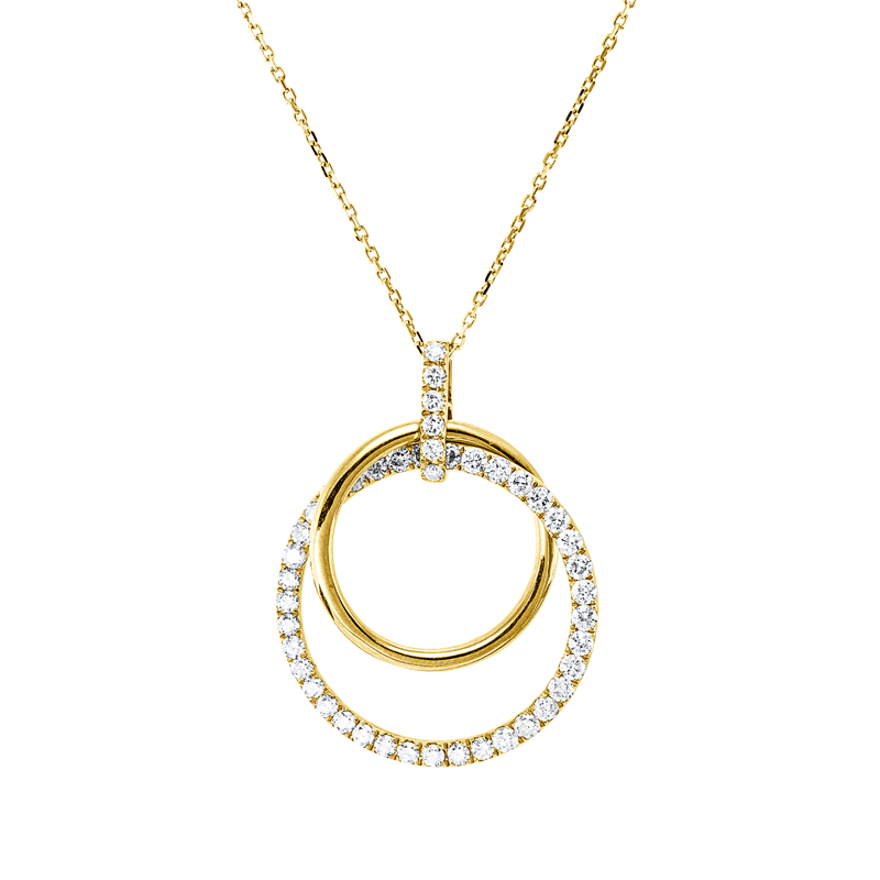 Collier    aus 750/-18 Karat Gelbgold mit 44 Diamanten 1