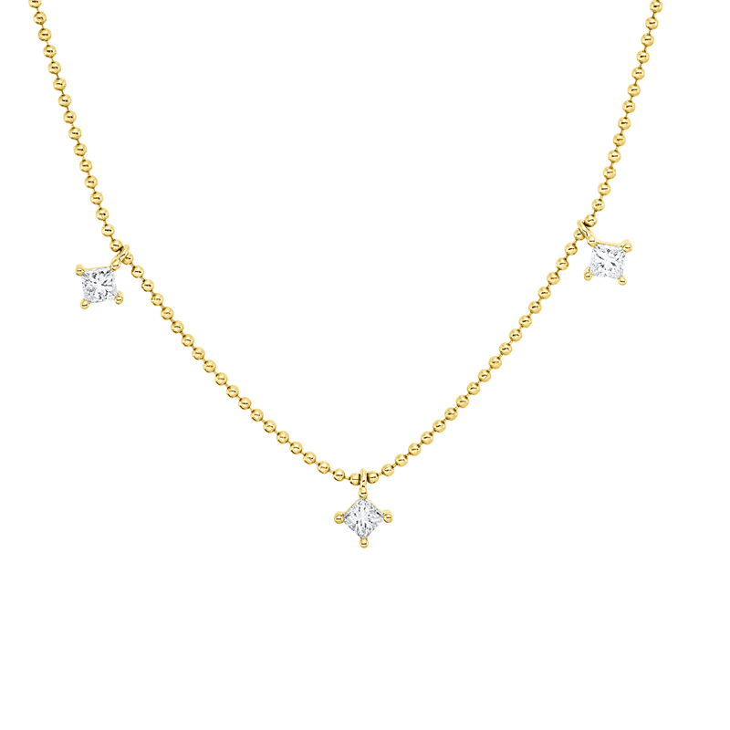 Collier    aus 750/-18 Karat Gelbgold mit 5 Diamanten 0