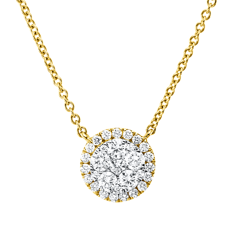 Collier    aus 750/-18 Karat Gelbgold / Weißgold mit 30 Diamanten 0