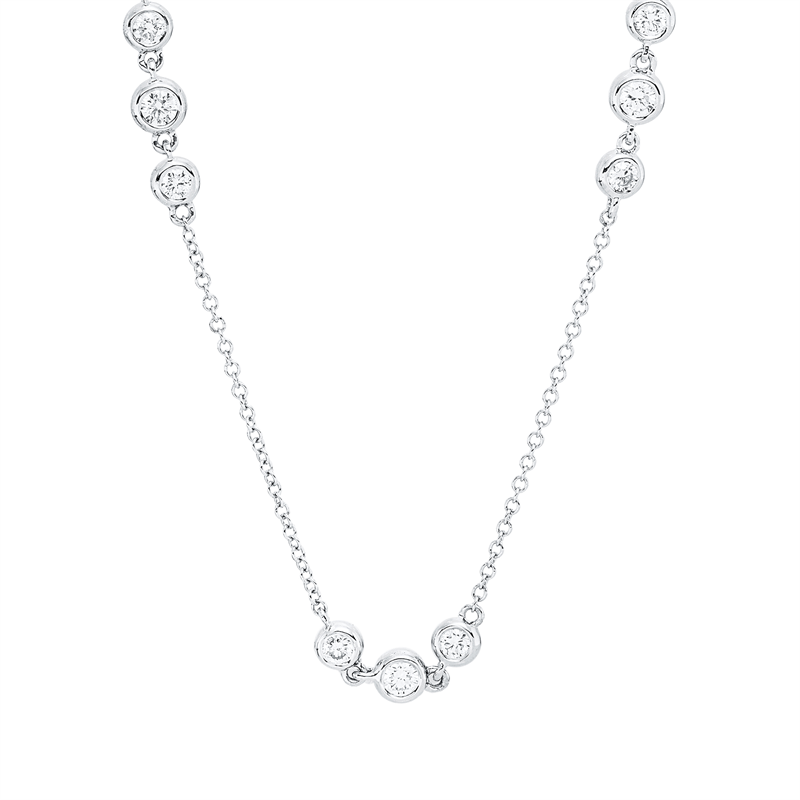 Collier    aus 750/-18 Karat Weißgold mit 24 Diamanten 1