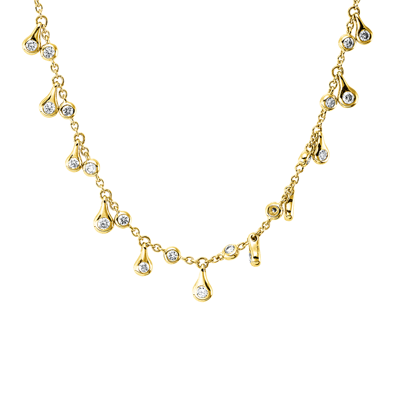 Collier    aus 585/-14 Karat Gelbgold mit 25 Diamanten 0