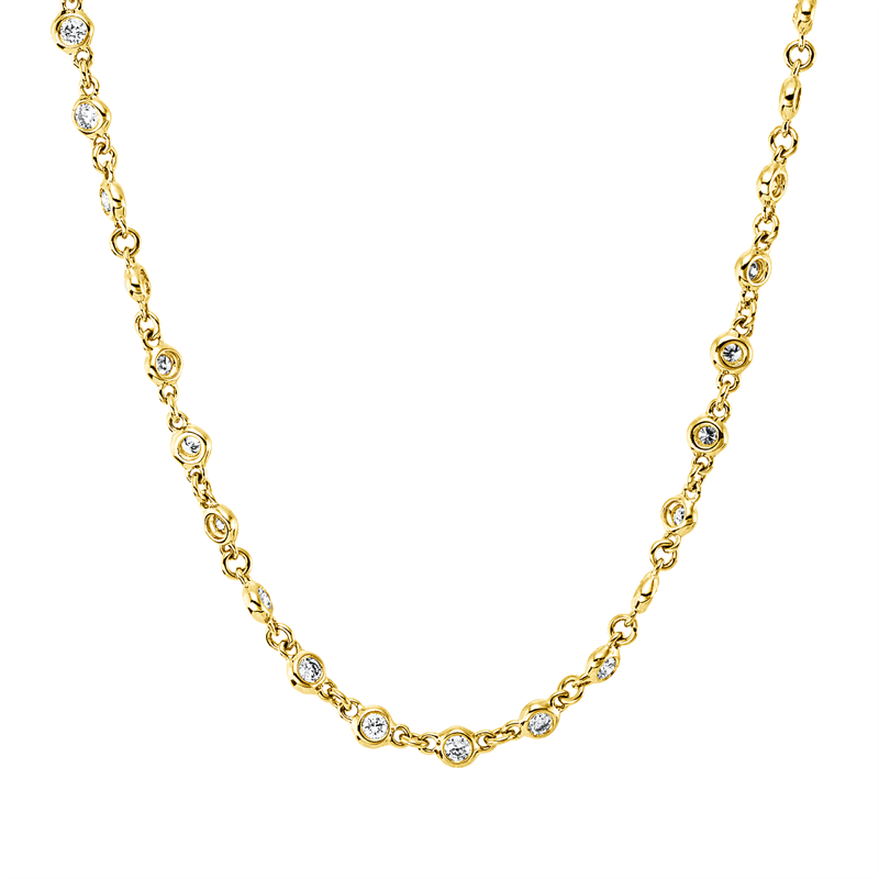 Collier    aus 750/-18 Karat Gelbgold mit 25 Diamanten 0