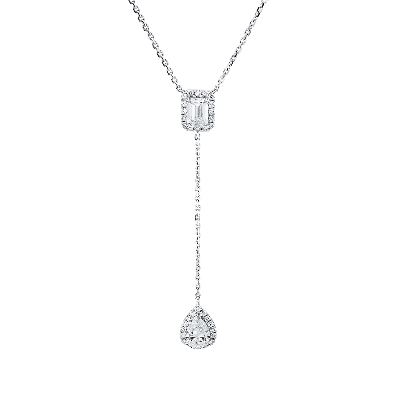 Collier    aus 750/-18 Karat Weißgold mit 38 Diamanten 1
