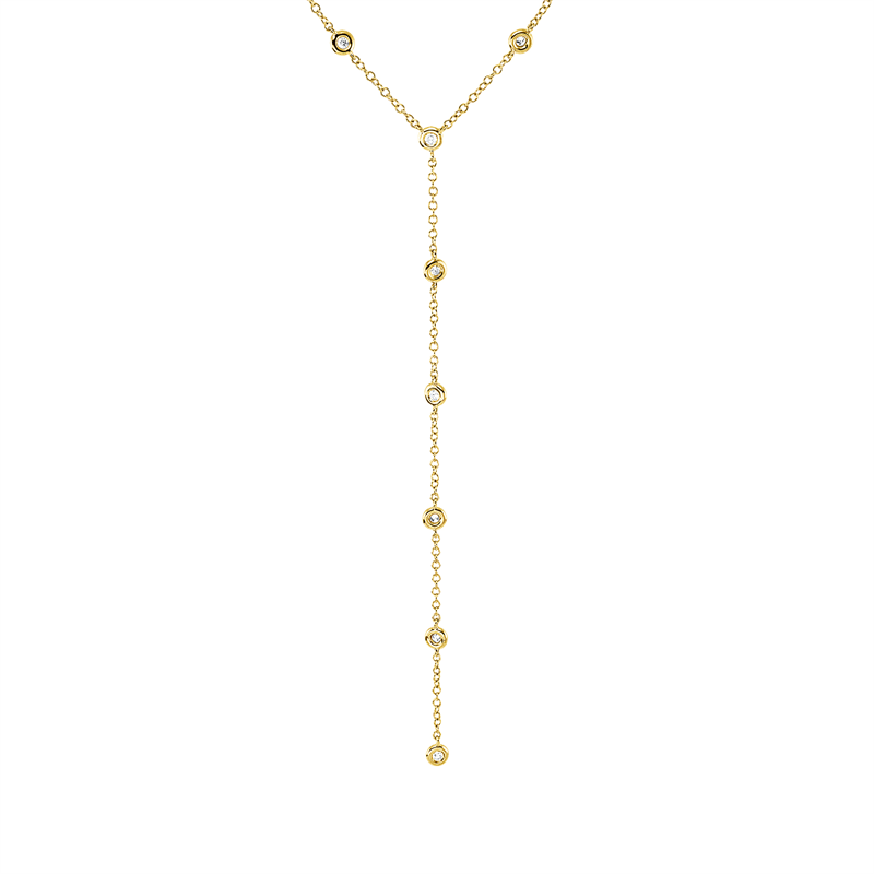 Collier    aus 750/-18 Karat Gelbgold mit 14 Diamanten 0